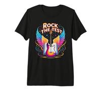 Funny Rock THE Test Testing Day Teacher Math Prep Crew ELA Premium T-Shirt