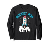 Funny rocket pop popsicle art summer shirt kids 2025 Long Sleeve T-Shirt