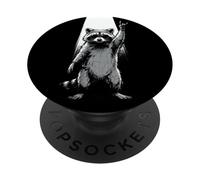 Funny Rocking Raccoon Sunglasses Trash Panda Concert PopSockets Adhesive PopGrip