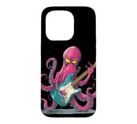 Funny Rockstar Octopus with Rocking Guitar Case for iPhone 15 Pro
