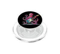 Funny Rockstar Octopus with Rocking Guitar PopSockets PopGrip for MagSafe