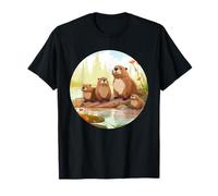Funny Rodent Family for Beavers, Lake and Woodland Lovers T-Shirt