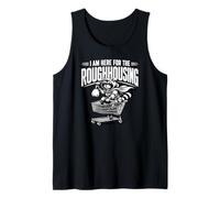 Funny Rogue Raccoon On A Feral Ride Cool Animal Novelty Pun Tank Top