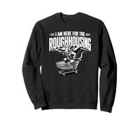 Funny Rogue Rat On A Shopping Cart Novelty Animal Lover Sweatshirt