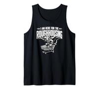 Funny Rogue Rat On A Shopping Cart Novelty Animal Lover Tank Top