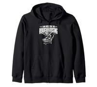 Funny Rogue Rat On A Shopping Cart Novelty Animal Lover Zip Hoodie