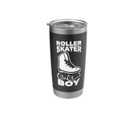 Funny Roller Skater Boy Roller Skating Fan Stainless Steel Insulated Tumbler