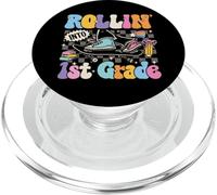Funny Rollin’ Into 1st Grade Skateboard Back To School gifts PopSockets PopGrip for MagSafe