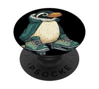 Funny Rolling Penguin Fun for All Ages PopSockets Adhesive PopGrip