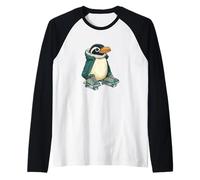 Funny Rolling Penguin Fun for All Ages Raglan Baseball Tee