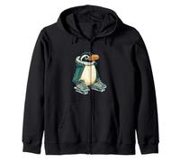 Funny Rolling Penguin Fun for All Ages Zip Hoodie