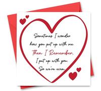 Funny Romantic Valentine's Day Card for Him or Her - Valentine's Day Card for Girlfriend, Boyfriend, Husband or Wife - Valentine's Day Card for Fiance Fiancee - Funny Joke Valentine's Day Card