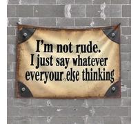 Funny Room Decor Direct and Honest: A Bold Statement On Communication Tapestry Tapsterys Wall Man Cave Decor and Accessories(75X100CM)