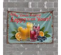 Funny Room Decor Extended Joy: Why Limit Happy to an Hour? Tapestry Tapsterys Wall Man Cave Decor and Accessories(75X100CM)