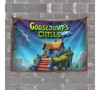 Funny Room Decor Goosedump'S Chills: A Magical Hillside Retreat Tapestry Hanging Wall Decor Dorm Room Tapestry(100X150CM)