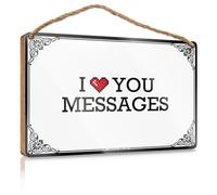 Funny Room Decor I Love You Messages Wooden Sign Restroom Decor Gifts For The Office(15X28CM)