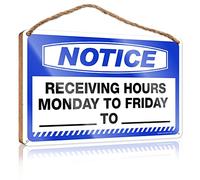 Funny Room Decor Notice Receiving Hours Monday To Friday____ To Wooden Sign Fall Front Door Decor Front Door Wooden Sign(23X35CM)