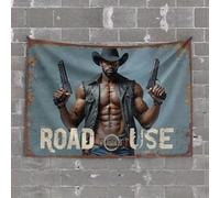 Funny Room Decor Road Use: The Ultimate Western Adventure Tapestry Tapsterys Wall Man Cave Decor and Accessories(100X150CM)