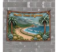 Funny Room Decor Scenic Journey Along The Pacific Coast Highway Tapestry Hanging Wall Decor Dorm Room Tapestry(75X100CM)