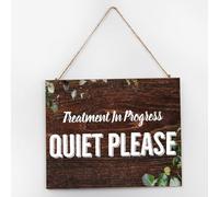 Funny Room Decor Wood Pallet Wall Plaque Sign Treatment In Progress Quiet Please Painted Wall Art Wood Plaque Sign 10x12 Inch Wooden Hanging Signs Home Decor for Shelf Front Door