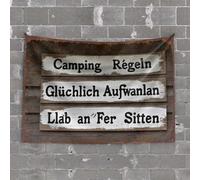 Funny Room Decor Wooden Signs Displaying Camping Rules in Multiple Languages Tapestry Tapsterys Wall Man Cave Decor and Accessories(75X100CM)