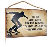 Funny Room Signs It'S Not About Better Than Anyone Else It'S About Being Better Than You Were Before Wooded Sign Funny Decor For Home Outside Fall Decorations