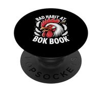 Funny Rooster Bad Habit At Bok Book Farm PopSockets Adhesive PopGrip