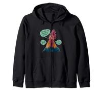 Funny Rooster Saying: 'Remember When? Yeah, Me Neither' Zip Hoodie