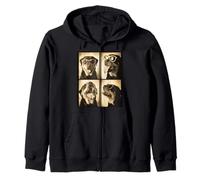 Funny Rottweiler Dog Photo Booth Memories Cool Animals Zip Hoodie