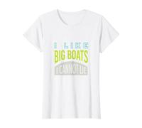 Funny Rowing Crew I Like Big Boats I Cannot Lie Value Graphic T-Shirt, Women, White, S