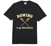 Funny Rowing is My Retirement Plan Rowing Lover Comfort Colors Adult Heavyweight T-Shirt