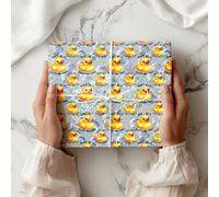 Funny Rubber Duck Adult Wrapping Paper - Rude Don’t Be A Duck-ing Cunt Gift Wrap Sheets, Cheeky Bubbles Birthday, Novelty Offensive Present -195 (Medium Sheet - 42 x 58cm / 15.7" x 22.8" inches)