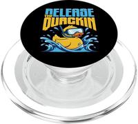 Funny Rubber Duck Release the Quackin Yellow Duckie Gift PopSockets PopGrip for MagSafe
