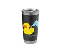 Funny Rubber Duck Spin Toss and Quack Stainless Steel Insulated Tumbler