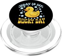 Funny Rubber Duck Today is My Ducky Day Lucky Duckie Crew PopSockets PopGrip for MagSafe
