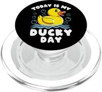 Funny Rubber Duck Today is My Ducky Day Lucky Duckie Crew PopSockets PopGrip for MagSafe