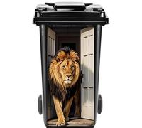 Funny Rubbish Bin Stickers 32.28 x 14.57 inch Foil | 2D Stickers for Trash Can Kitchen Outdoor Garden Yard Home Street Classroom
