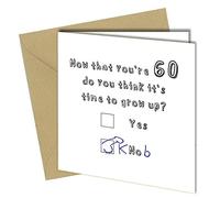 Funny Rude 60th Birthday Card Boy Male/Son/Dad/Brother/Grandad/Friend humorous sixtieth Birthday #1030