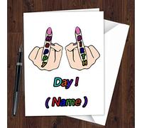 Funny Rude Birthday Card Insult Offensive Obscene Two Finger Salute L34