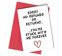 Funny Rude BIRTHDAY CARD/VALENTINES CARD Anniversary Card Stuck with me Forever #1228