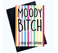 Funny Rude Birthday Cards Moody Bitch Girlfriend 21st 30th 40th Joke Card PC1013