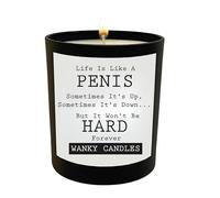 Funny Rude Candle for Her Offensive Gift Alternative Cheeky Sweary Black Jar Soy Wax Candle Strong Scent Humour (Life is Like)