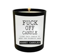 Funny Rude Candle for Her Offensive Gift Alternative Cheeky Sweary Black Jar Soy Wax Candle Strong Scent Humour (The Fuck Off Candle)