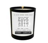 Funny Rude Candle for Her Offensive Gift Alternative Cheeky Sweary Black Jar Soy Wax Candle Strong Scent Humour (A Wise Woman)