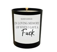 Funny Rude Candle for Her Offensive Gift Alternative Cheeky Sweary Black Jar Soy Wax Candle Strong Scent Humour (in Loving Memory)