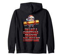 Funny Rude Christmas Cracker Decent Bang Holiday Joke Zip Hoodie