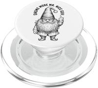 Funny Rude Christmas Gnome More Nice Guy Middle Finger Elf PopSockets PopGrip for MagSafe