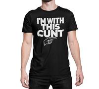 Funny Rude Cunt T Shirt I'm with This Cunt (UK, Alpha, M, Regular, Regular, Black)