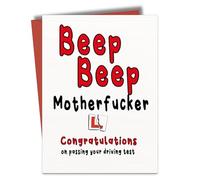 Funny Rude Driving Test Congratulations Card DRIVE06