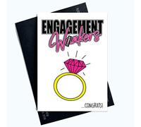 Funny Rude Engagement W*nkers Cards Bride Groom to Be Congrats Friend Fun PC1037